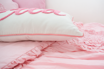 Pink Custom Name Pillow Cover