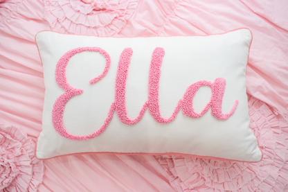 Pink Custom Name Pillow Cover