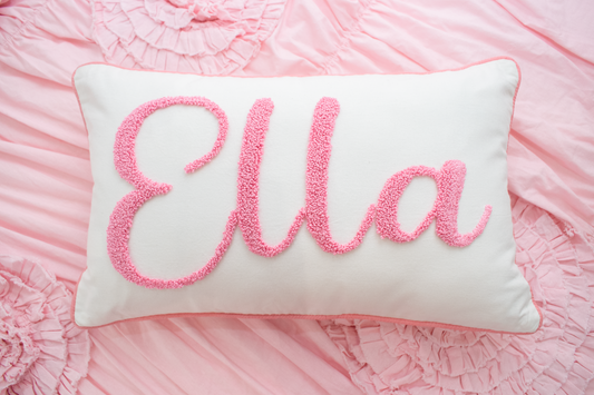Pink Custom Name Pillow Cover