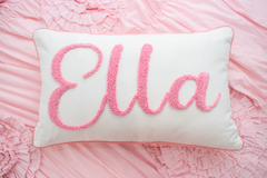 Pink Custom Name Pillow Cover