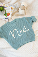 Personalized Sweaters, Hand Embroidered, 100% Cotton