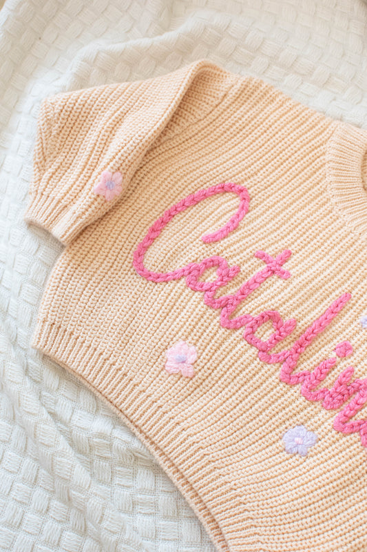 Personalized Sweaters, Hand Embroidered, 100% Cotton