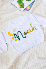 Personalized Sweaters, Hand Embroidered, 100% Cotton