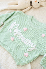 Personalized Sweaters, Hand Embroidered, 100% Cotton