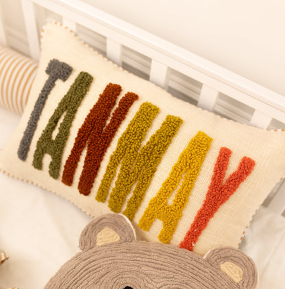 Personalized Pillow Covers with Punch Needle Embroidery- Jeep Jungle Safari