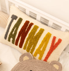 Personalized Pillow Covers with Punch Needle Embroidery- Jeep Jungle Safari