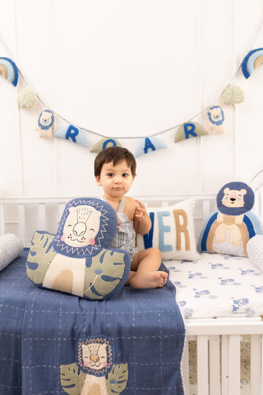 Wild & Free Rainbow Lion Shape Pillows for Kids