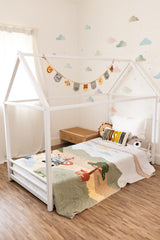 Jeep Jungle Safari Applique Cotton Quilt for Kids