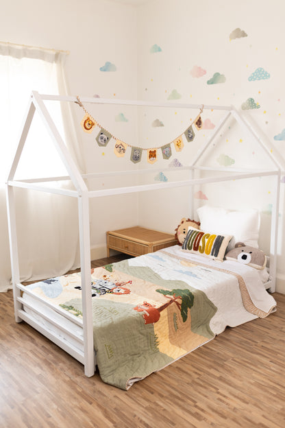 Personalized Pillow Covers with Punch Needle Embroidery- Jeep Jungle Safari