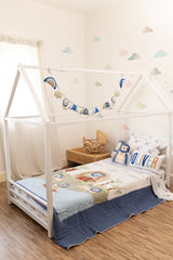 Wild & Free Lions Applique Cotton Quilt for Kids