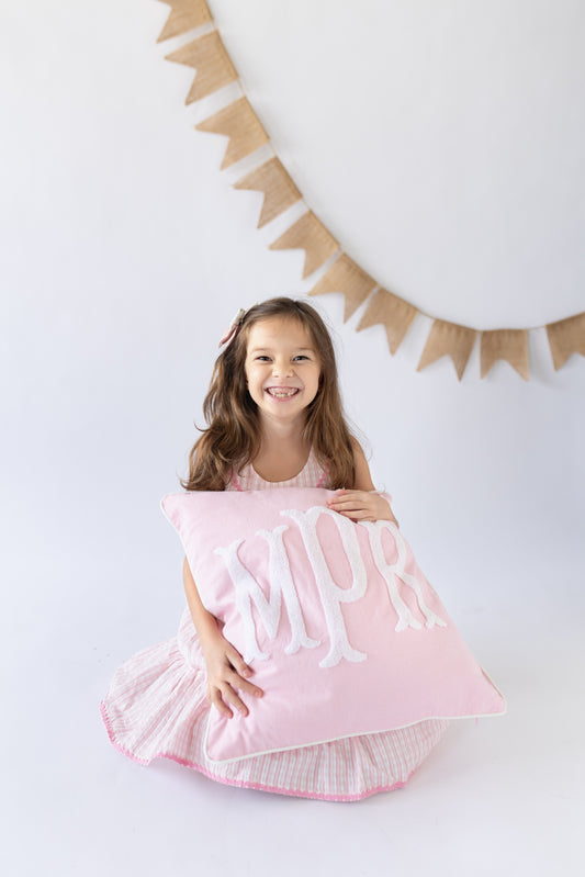 Personalized Monogram Pillow Cover with Punch Needle Embroidery- Bestseller Combinations