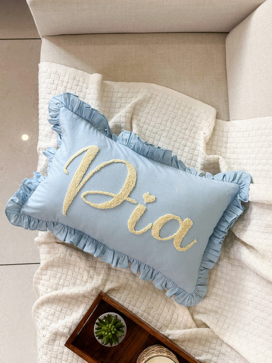 Personalized Pillow Cover, Punch Needle, 100% Cotton