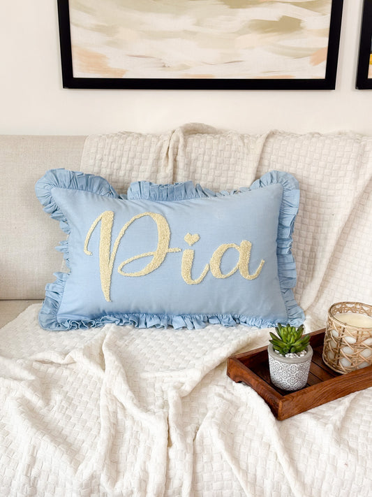 Personalized Pillow Cover, Punch Needle, 100% Cotton