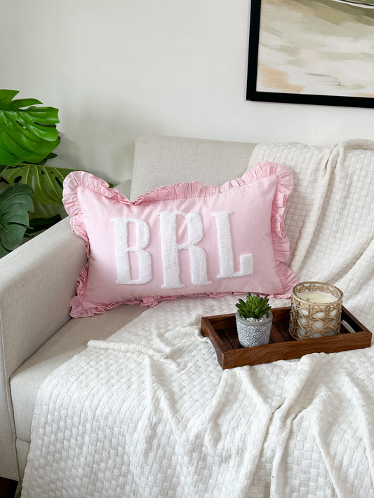 Personalized Pillow Cover, Punch Needle, 100% Cotton