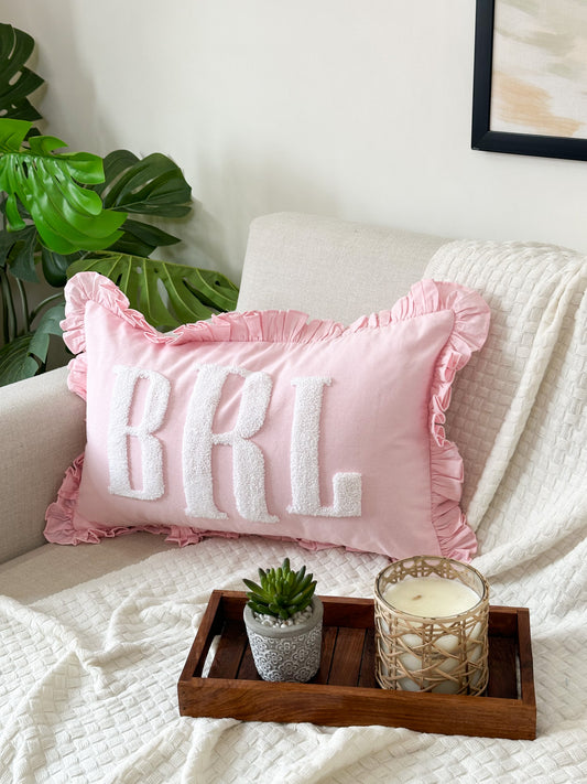 Personalized Pillow Cover, Punch Needle, 100% Cotton
