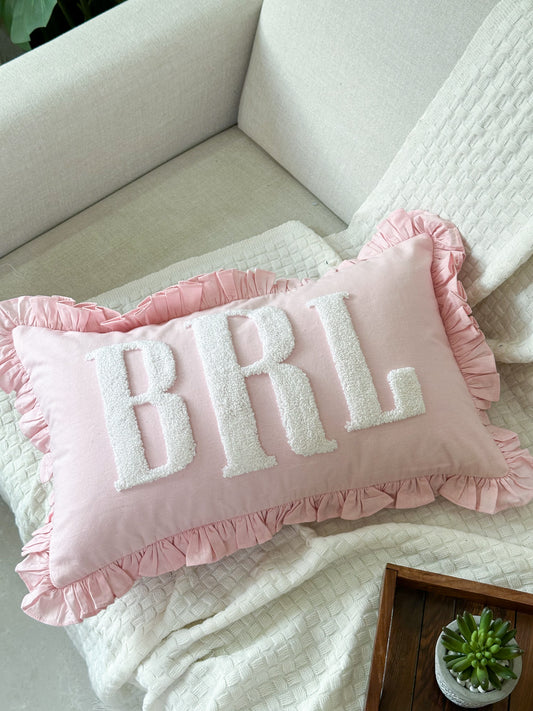 Personalized Pillow Cover, Punch Needle, 100% Cotton