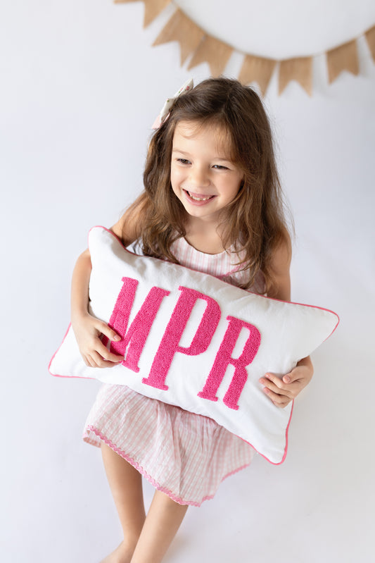 Personalized Monogram Pillow Cover with Punch Needle Embroidery- Bestseller Combinations