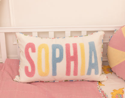 Personalized Pillow Covers with Punch Needle Embroidery- Carnival