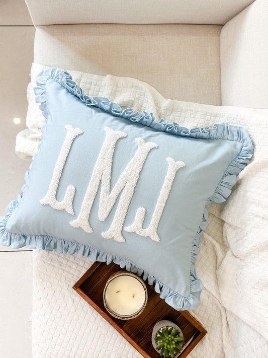 Personalized Pillow Cover, Punch Needle, 100% Cotton