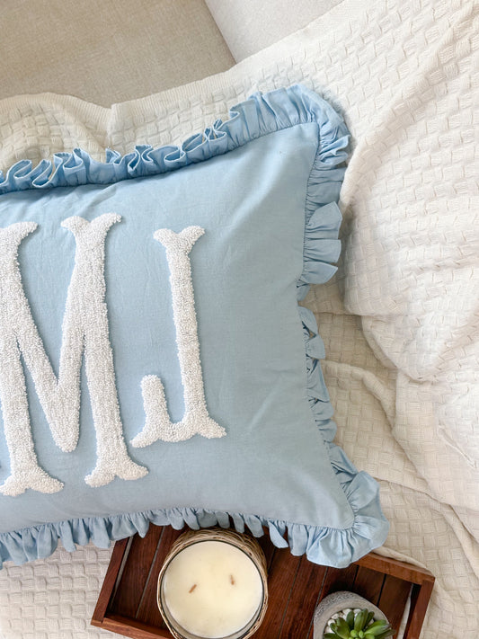Personalized Pillow Cover, Punch Needle, 100% Cotton
