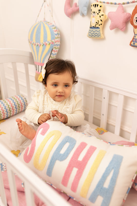 Personalized Pillow Covers with Punch Needle Embroidery- Carnival