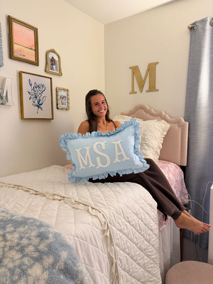 Personalized Pillow Cover for Dorm Room, Punch Needle, 100% Cotton