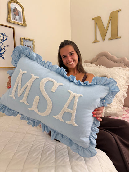 Personalized Pillow Cover for Dorm Room, Punch Needle, 100% Cotton