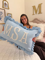 Personalized Pillow Cover for Dorm Room, Punch Needle, 100% Cotton