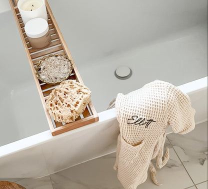 Custom Organic Waffle Bath Robe for Kids