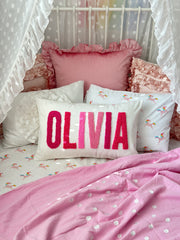 Personalized Pillow Cover, Punch Needle, 100% Cotton