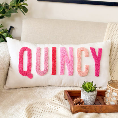 Personalized Cotton Pillow Covers with Punch Needle Embroidery- BEST SELLERS