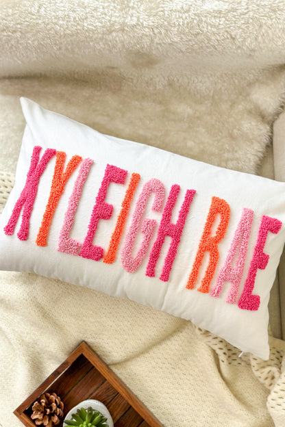 Personalized Cotton Pillow Covers with Punch Needle Embroidery- BEST SELLERS