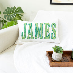 Personalized Handcrafted Punch Needle Cushion Covers- Off White