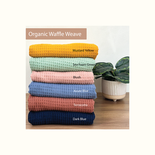 Personalized Organic Nursing Pillow Cover, Waffle