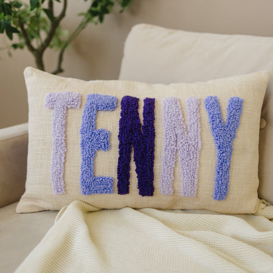 Personalized 2 Sided Pillow Cover with colored Back
