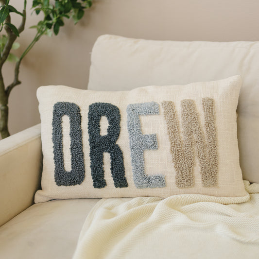 Personalized 2 Sided Pillow Cover with colored Back