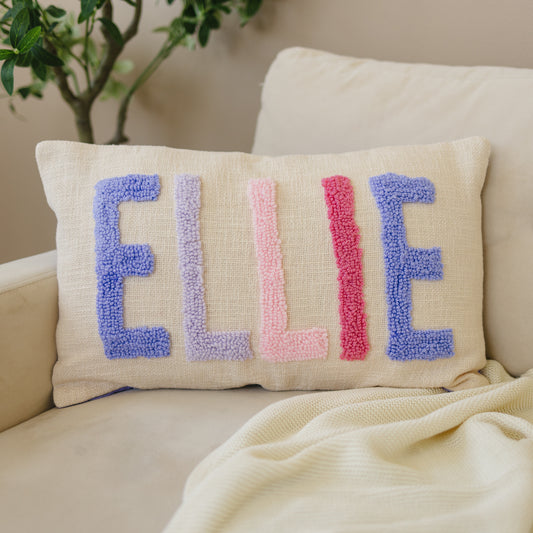 Personalized 2 Sided Pillow Cover with colored Back