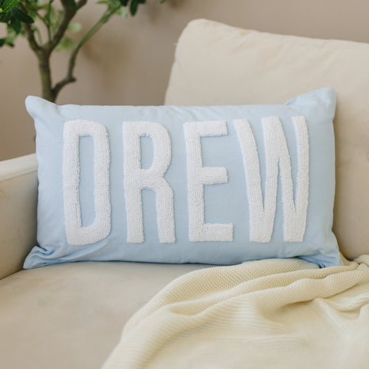 Personalized Pillow Cover, Punch Needle, 100% Cotton