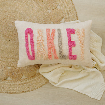 Personalized 2 Sided Pillow Cover with colored Back