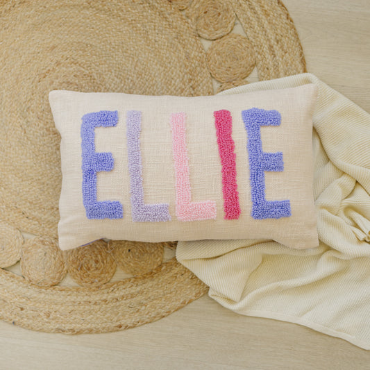 Personalized 2 Sided Pillow Cover with colored Back