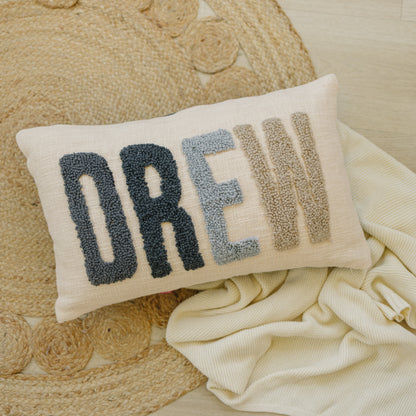 Personalized 2 Sided Pillow Cover with colored Back
