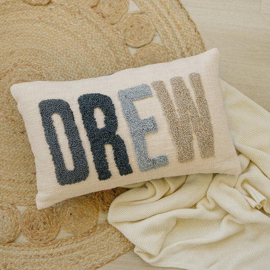 Personalized 2 Sided Pillow Cover with colored Back