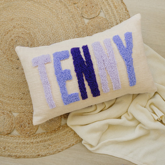 Personalized 2 Sided Pillow Cover with colored Back