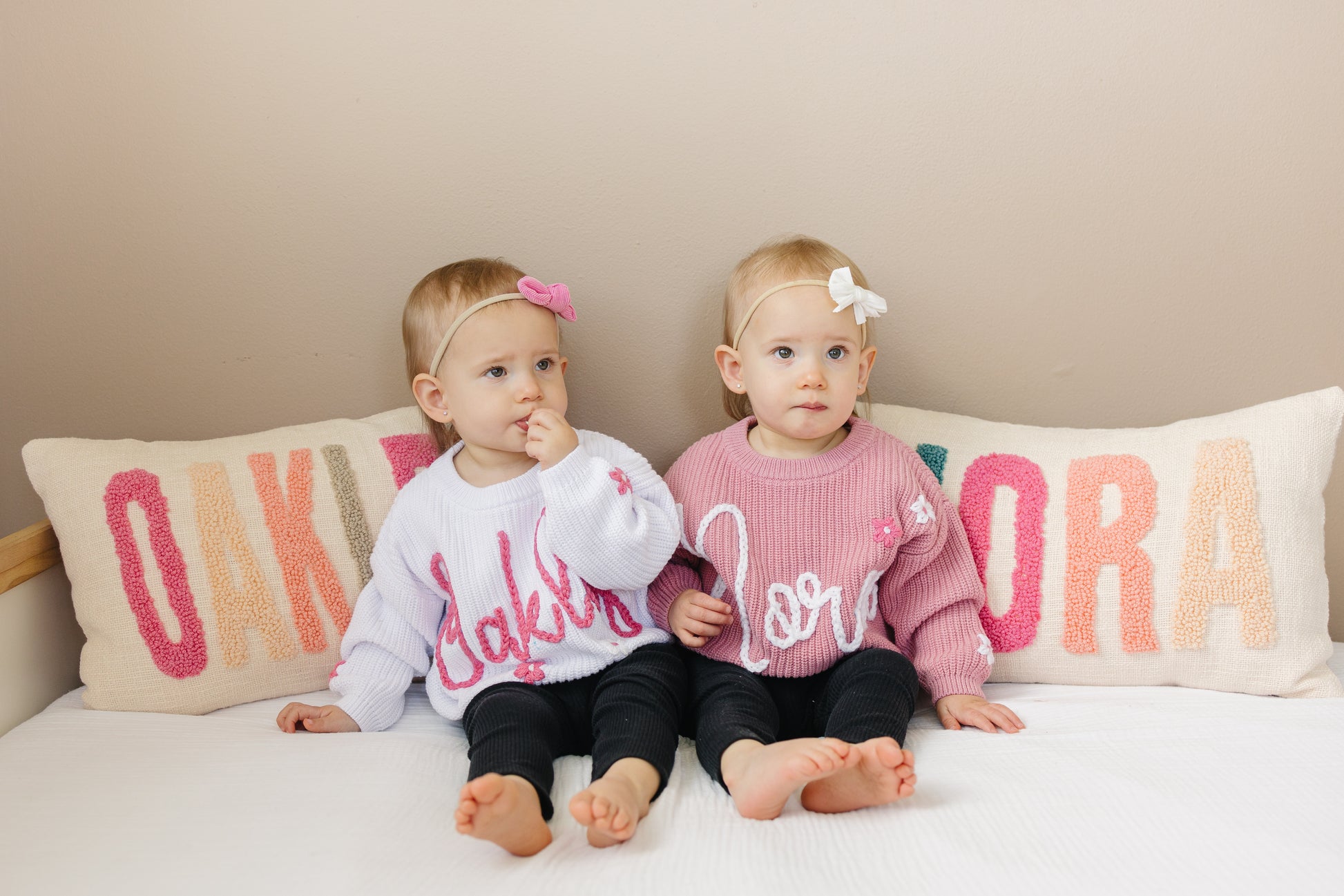 Personalized 2 Sided Pillow Cover with colored Back