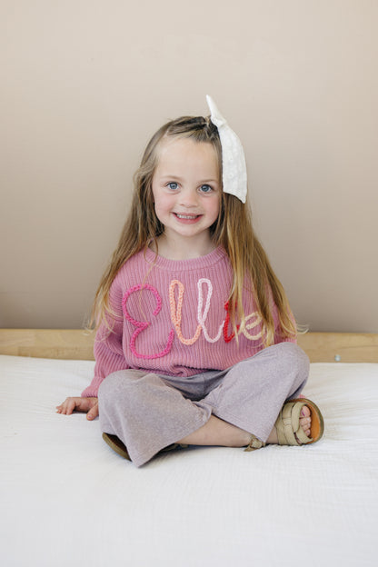 Personalized Sweaters, Hand Embroidered, 100% Cotton