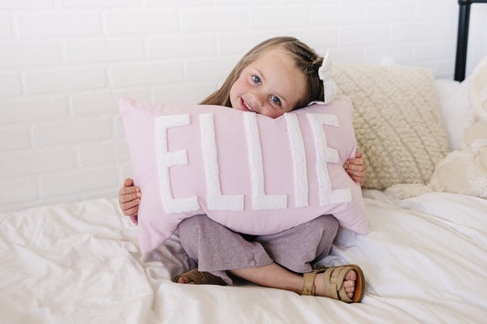 Personalized Pillow Cover, Punch Needle, 100% Cotton