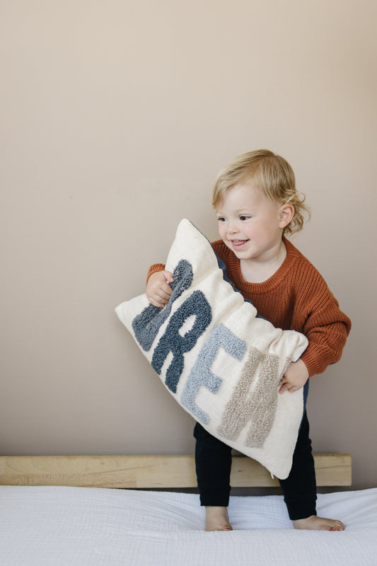 Personalized 2 Sided Pillow Cover with colored Back