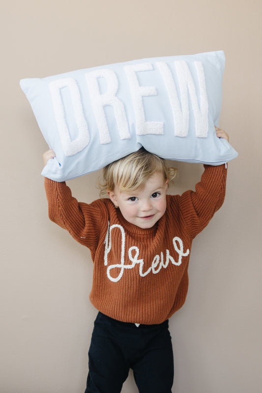 Personalized Sweaters, Hand Embroidered, 100% Cotton