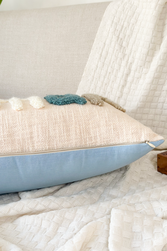 Personalized 2 Sided Pillow Cover with colored Back