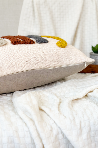 Personalized 2 Sided Pillow Cover with colored Back